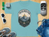 Faith Over Fear Christian Youth T-Shirt | Rustic Mountain Cross Graphic Tee | Inspirational Walk By Faith Religious Top | Spiritual Nature Gift thumbnail 8