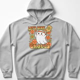Pickleball Gildan Fleece Hoodie, Let's Dink Ghouls, Retro Halloween Ghost Court Pullover Sweatshirt thumbnail 2