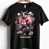 VR Rhino Gamer Shirt for Boys, Funny Virtual Reality Gaming Tee, Kids Birthday Gift, Pixo League by Farron House thumbnail 1