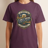 Drinking Team T-Shirt, Funny Beer Lover Gift, Pub Crawl Party Tee, I Only Drink on Days that End in 'Y' Humorous Vintage Bar Design Shirt thumbnail 9
