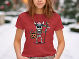 Swedish American Halloween Sweatshirt and T-shirts, Scandinavian Halloween Costume, Sweden USA Flag, Lagom Sweatshirt, Skeleton Halloween thumbnail 3