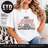 My Energy Has Office Hours PNG, Funny Work Life Balance Sublimation Design, Introvert Mental Health Quote, Cozy Office Desk Graphic thumbnail 2