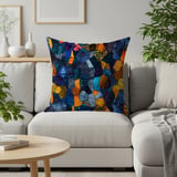Vibrant Mosaic African Print Throw Pillow thumbnail 2