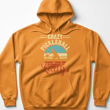 Pickleball Gildan Fleece Hoodie, Crazy Pickleball Lady Vintage Silhouette, Warmup Match Court Pullover thumbnail 9