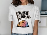 Cancer fighting t-shirt, Courage Over Cancer Tee, Cancer Shirt, Support Cancer Awareness, Cancer Survivor Shirt, Graphic T-Shirt thumbnail 5