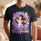 Powered by Cats and Moonlight Tee thumbnail 4