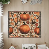 Autumn Pumpkin Blanket and Pillow, Fall Leaves Decor, Thanksgiving Throw Blanket, Seasonal Home Decor, Farmhouse Autumn Theme thumbnail 7