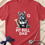 Proud Pit Bull Dad Tee | Pit Bull Dad Shirt | Pittie Dad Gift | Dog Dad Apparel thumbnail 2