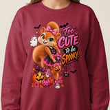 Too Cute Sally the Squirrel Halloween Sweatshirt thumbnail 6
