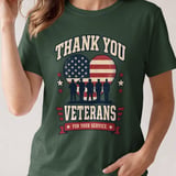 Thank You Veterans For Your Service Flag Heart T-Shirt thumbnail 3