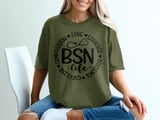 BSN Life Stethoscope Circle Graphic T-Shirt thumbnail 2