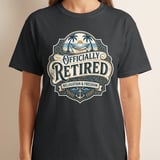 Officially Retired T-Shirt | Vintage Retirement Gift for Men & Women | Relaxation & Freedom Beach Life Tee | Grandpa Dad Tee thumbnail 1