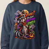 Randy the Raccoon Spooky Halloween Sweatshirt thumbnail 8