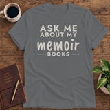Ask Me About My Memoir Books Softstyle Tee thumbnail 3