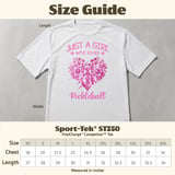 Pickleball Sport-Tek Performance Tee, Just a Girl Who Loves Pickleball, Court Apparel thumbnail 12