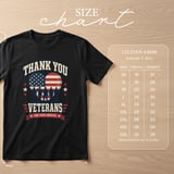 Thank You Veterans For Your Service Flag Heart T-Shirt thumbnail 6