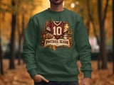 Football Season Sweatshirt, Vintage Football Hoodie, Dark Academia Bookish Gameday Shirt, Fall Tailgate Crewneck, Cozy Autumn Sports Gift thumbnail 8