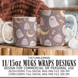 Kawaii Ghost & Pumpkin Wonderland Digital Size Bundle Png thumbnail 4