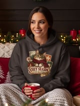 Cozy Season Cat Sweatshirt, Vintage Winter Cat Hoodie, Cute Tabby Cat Scarf Graphic, Aesthetic Autumn Cottagecore Tote Bag Gift thumbnail 2