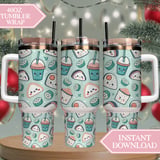 Sweet Sushi & Boba Kawaii Digital Design Size Bundle Png thumbnail 8