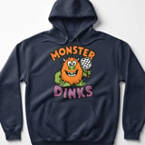 Pickleball Gildan Fleece Hoodie, Monster Dinks Funny Beast Graphic, Warm Court Pullover Sweatshirt thumbnail 6