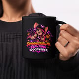 Sipping Good Vibes Bat DJ Mug thumbnail 1