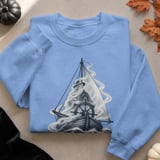 Sailing Ghost Crewneck Sweatshirts Vintage Maritime Sailor Boat Fair Wind Foul Omen Graphic Print thumbnail 13