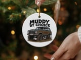 Grand Wagoneer Ornament, Muddy By Choice, Waggy Car Ornament, Off Road Ride, Car Lover Gift, SUV Ornament thumbnail 4