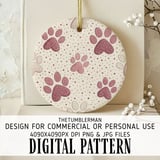Sweet Whimsical Paw Print Digital Pattern Size Bundle Png thumbnail 3