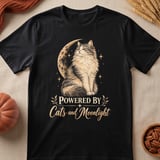 Powered By Cats and Moonlight Tee thumbnail 6