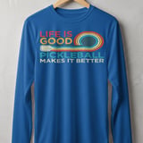 Pickleball Sport-Tek Long Sleeve Tee, Life Is Good Pickleball Makes It Better Graphic, Sun Shield Shirt thumbnail 6