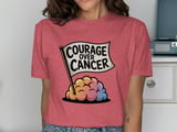 Cancer fighting t-shirt, Courage Over Cancer Tee, Cancer Shirt, Support Cancer Awareness, Cancer Survivor Shirt, Graphic T-Shirt thumbnail 7