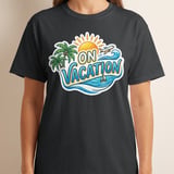On Vacation Shirt, Summer Travel Tee, Beach Trip Outfit, Holiday Mode T-Shirt, Palm Tree Ocean Plane Graphic, Cruise Ready Top, Travel Lover thumbnail 7