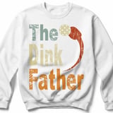 Pickleball Gildan Crewneck Sweatshirt, The Dink Father Graphic, Cozy Pickleball Dad Apparel, Court Warm Up thumbnail 2