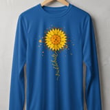 Pickleball Sport-Tek Long Sleeve Tee, pickleball Sunflower Graphic, Athletic Court Sun Shield Shirt thumbnail 6