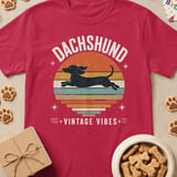Dachshund Vintage Sunset T-Shirt thumbnail 4