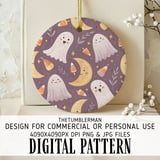 Whimsical Ghost & Moon Digital Pattern Size Bundle Png thumbnail 3