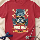 Pit Bull Dog Dad Tee | Pit Bull Dad Shirt | Pittie Dad Gift | Dog Dad Apparel thumbnail 14
