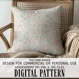 Digital Rabbit Pattern, Pastel Bunny Fabric Design, Seamless Animal Print, Cute Easter Illustration, Spring Digital Bundle, Kids Room Decor thumbnail 5