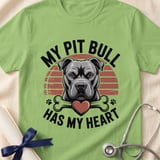 My Pit Bull Has My Heart Tee | Pit Bull Lover Shirt | Pittie Mom Gift | Dog Lover Apparel thumbnail 6