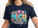 NICU Nurse Ocean Sea T-Shirt: Cute Neonatal Intensive Care Unit Design thumbnail 6