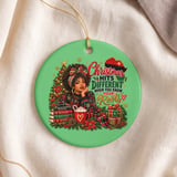 African American Christmas Ornaments, Black Woman Holiday Ornament, Melanin Christmas Tree Decor, Pan African Roots Xmas Keepsake Gift thumbnail 5