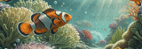 Clownfish 40oz Tumbler Sublimation Wrap Digital, Coral Reef Ocean Sea Life Seamless PNG Design thumbnail 14