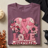 Love Supports Hope Faux Patchwork Tee thumbnail 12