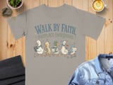 Walk By Faith Misplace Everything Shirt, Funny Christian Duck Tee, Cozy Faith Humor Gift for Mom, Cute Duck Lover T-Shirt thumbnail 4