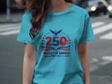 250th Birthday of America T-Shirt, Patriotic July 4th 2026 Celebration Tee, American Bicentennial Quarterennial Commemorative Shirt thumbnail 5