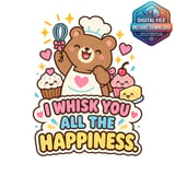 I Whisk You All The Happiness Digital Mug Wrap thumbnail 2