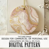 Rose Gold Marble Tumbler Design, Digital Download, Watercolor Flower Backgrounds, Floral Junk Journal Pages, Printable tumbler png thumbnail 3