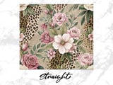 Floral Leopard 20oz Tumbler Wrap, Pink Roses Tumbler Design, Animal Print Tumbler PNG, Elegant Tumbler, Girly Tumbler, Digital Download thumbnail 4