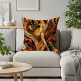 Golden Threads Lumbar  & Throw Pillow  thumbnail 2